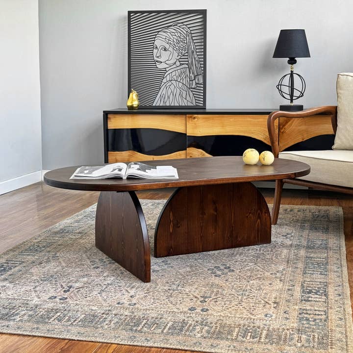 Ultimate Premium Products - Wholesale Coffee Table - Japandi Style Oval Coffee Table - Japandi Style Living Room8