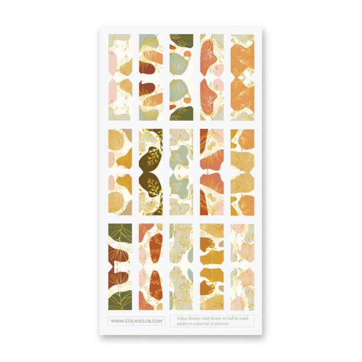 Botanical Tabs Sticker Sheet for wholesale by STICKII