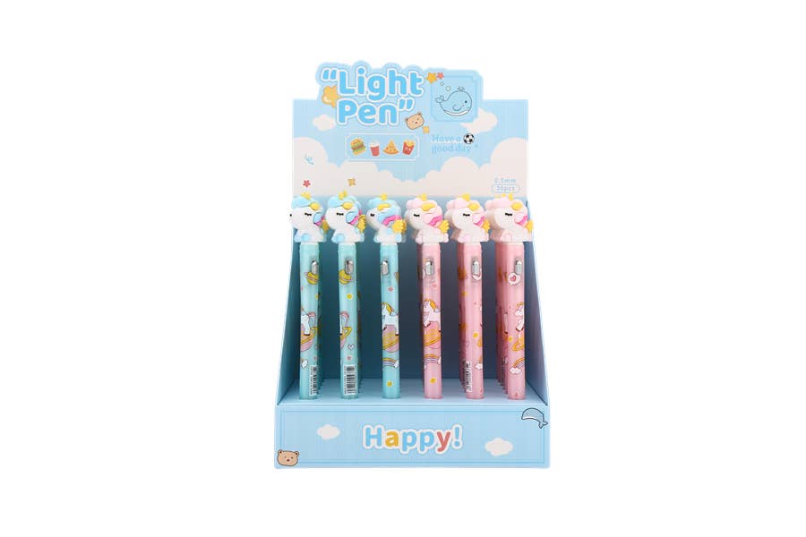 Nima Accessories Inc - Wholesale Pen - Unicorn Light Pen Assorted 36pcs/box