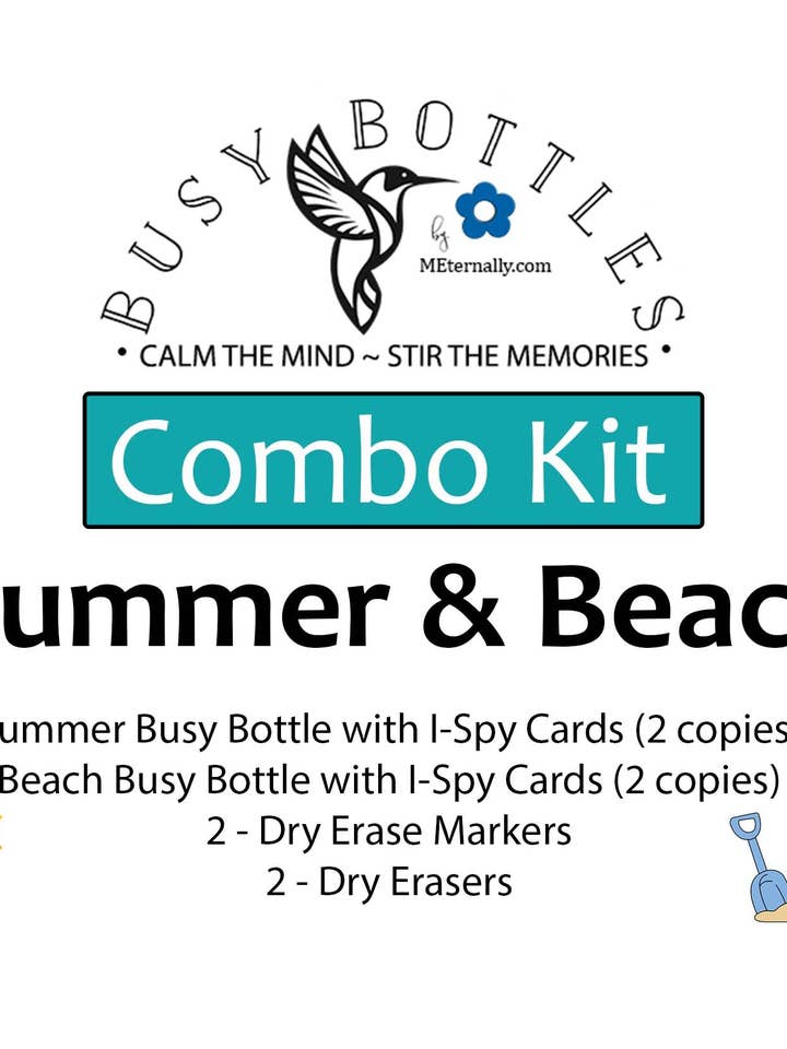 Dementia Friendly Busy Bottles Combo Kit - Summer & Beach for wholesale by MEternally