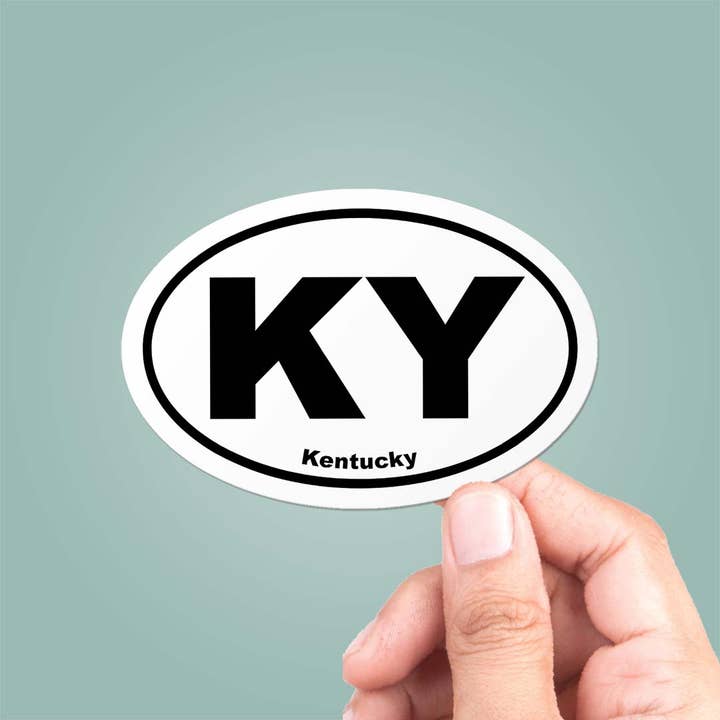 Kentucky KY State Oval klistermärke Vinyl Dekal för wholesale av CJ's Sticker Shop