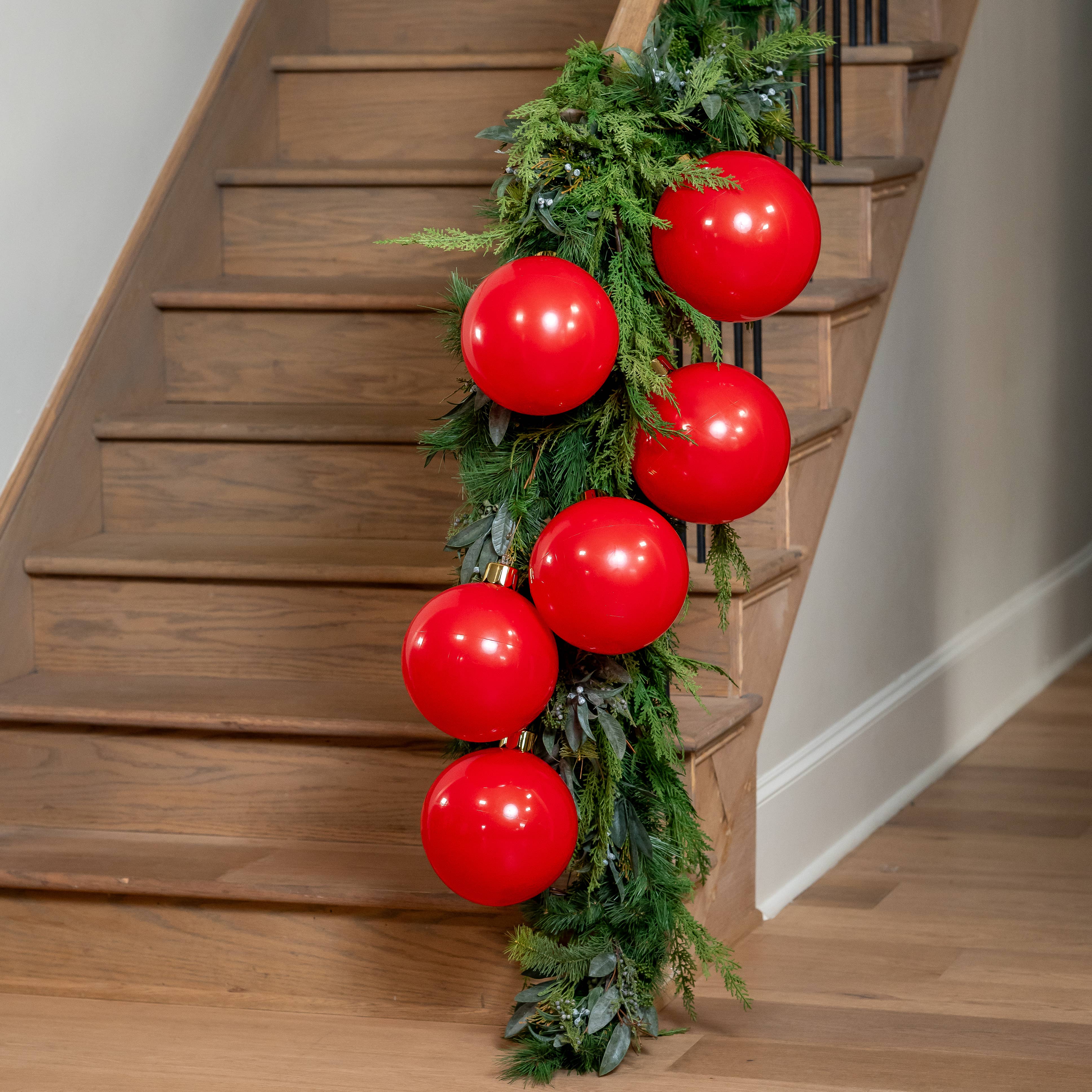 Holiball – Conjunto de ornamentos por atacado – Mini Trio Vermelho Clássico 8"5