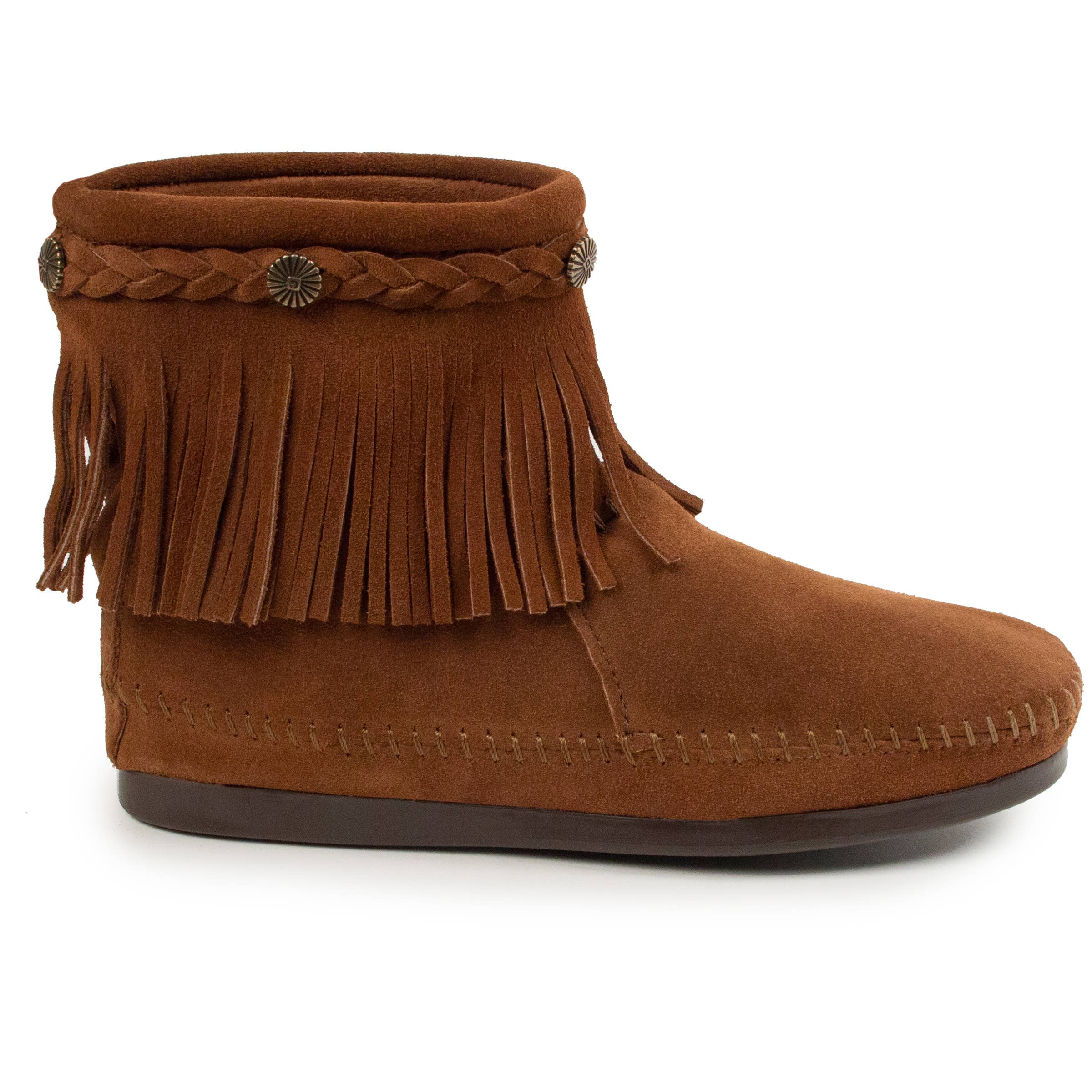 Minnetonka - Wholesale Booties - Women's - Women's Suede Fringe High Top Back Zip Ankle Boot Bootie4