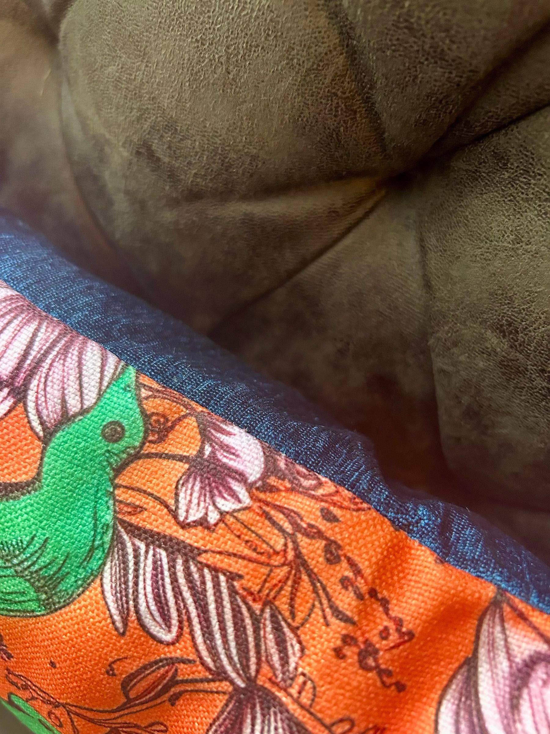 La Escaramuza – wholesale Lumbar pillow – Eclectic Lumbar Pillow: Bird & Floral 17 by 8"2