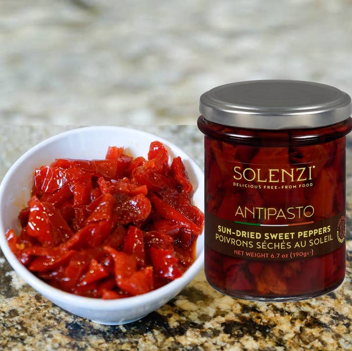 SOLENZI - Wholesale Pickled Vegetables - Sun-dried SWEET PEPPERS 190g0
