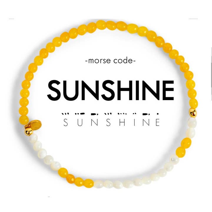 3mm Morse Code Bracelet | SUNSHINE for wholesale by ETHICGOODS