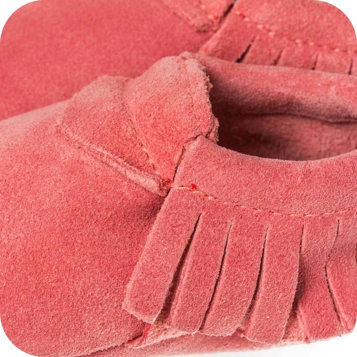 LAIT ET MIEL - Wholesale Booties - Baby - Coral Suede Baby Moccasin