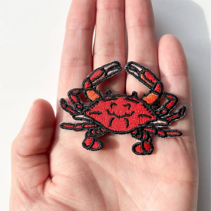 Field Trip Threads - Vente Écusson - Écusson thermocollant brodé Red Crab Beach Nature Surf Patch3