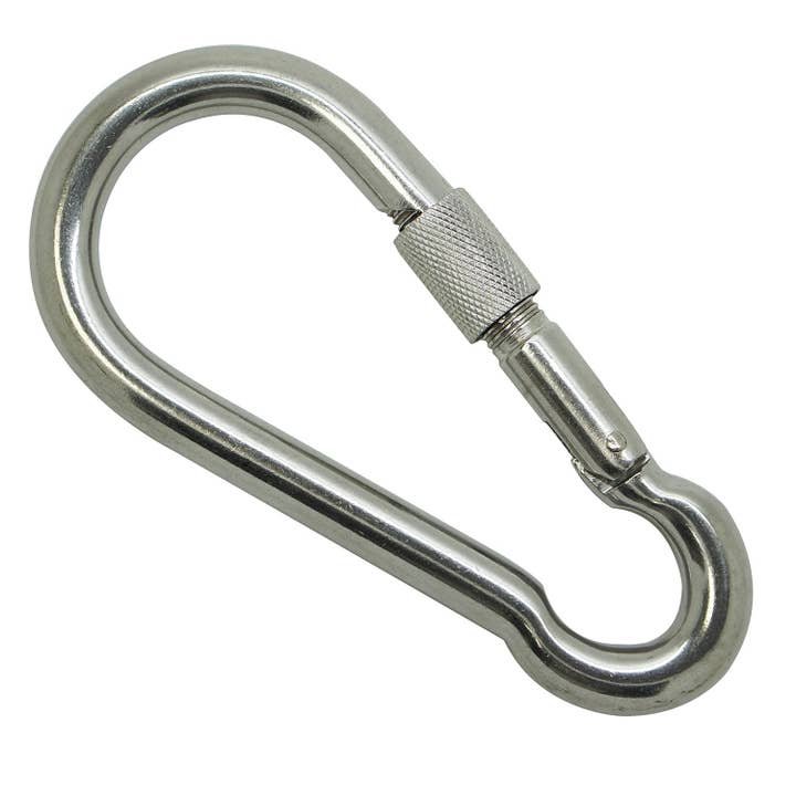 Scuba Choice Boat Marine Clip 14cm SS Snap Hook Carabiner W/ Screw 19mm Opening for wholesale by Scuba Choice
