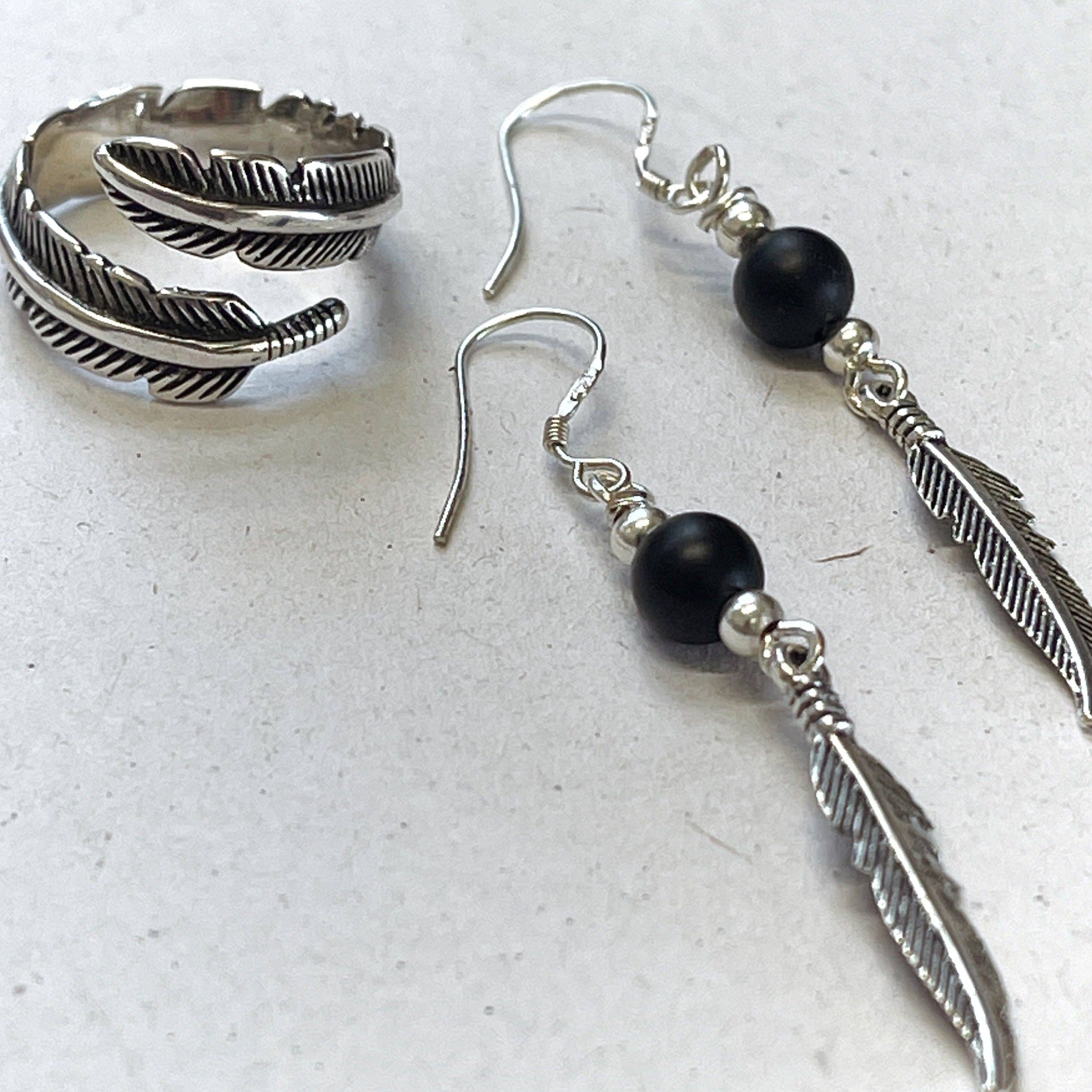 Peace Love Bling - Venta al por mayor Pendientes colgantes - Pendientes plumas Ariel3