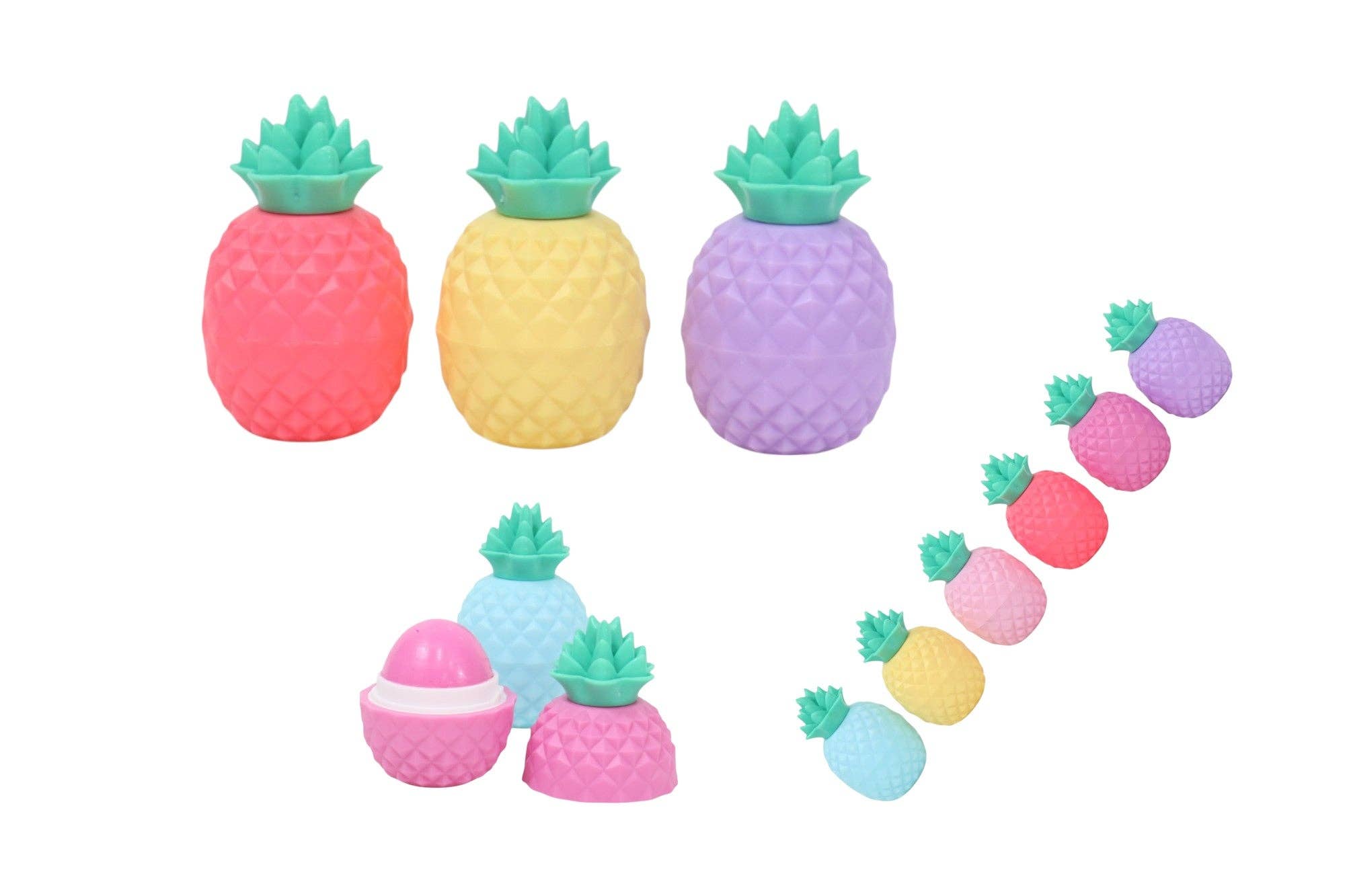 ASSORTI Baume à lèvres à l'ananas LB4319-1 (24PC) en vente sur Faire4