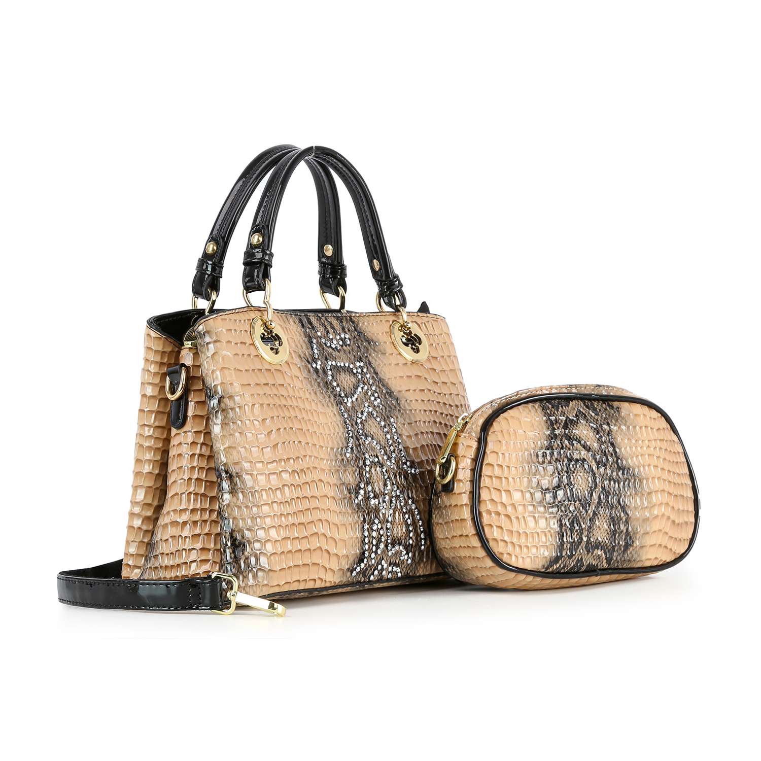 Handbag Express - Wholesale Tote Bag - Women's - Snake Embossed Hand Tote Set7