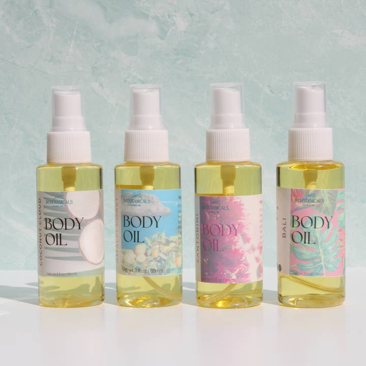 Girls Trip Body Oil Collection: Lyxiga Sommardofter för wholesale av JM Botanicals - Handcrafted Skin Care
