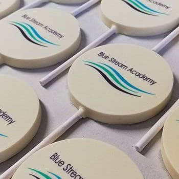 Printed Chocolates Branded "Lollichoc" for wholesale by Printed Chocolates ltd