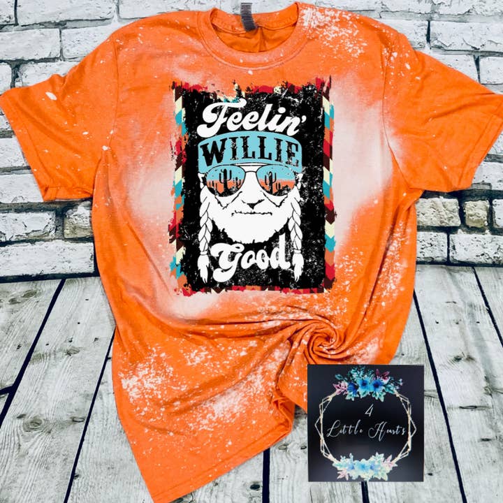 Feelin' willie good bleached graphic tee and other Purchase Wholesale willie nelson tee. Free Returns & Net 60 Terms on Faire trending on Faire.