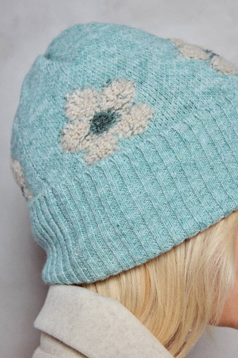 BYREN | ÉLINE L'ATELIER - Wholesale Beanie - Women's - Floral Wool Beanie MJ206SD8