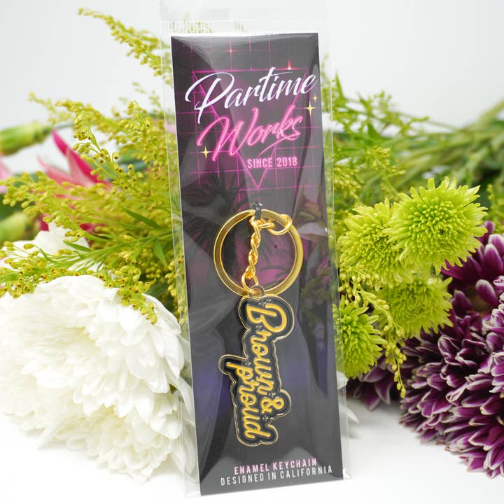 PARTIMEWORKS - Wholesale Keychain - Unisex - Brown and Proud Keychain2