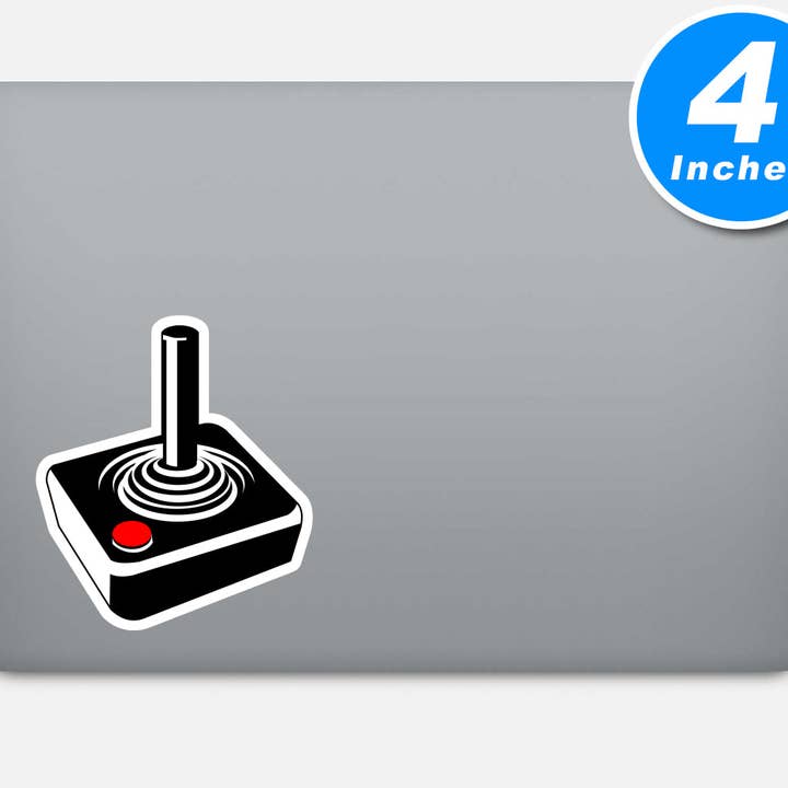 FunPopStickers - Wholesale Sticker - Video Game Retro Joystick Laptop Stickers Phone Stickers 3 Pack - Set of 2.5, 3 and 4 Inch Vinyl Laptop Stickers - Laptop Stickers Phone Stickers for Laptop, Phone, Water Bottle, Car & More Decal (3 Pack)