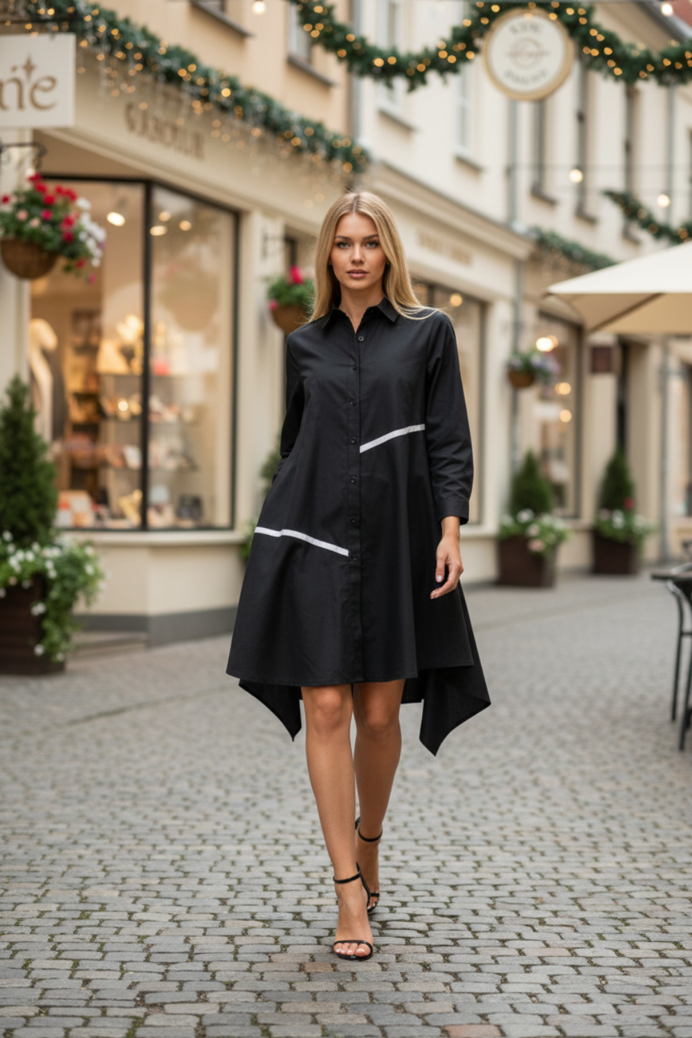 Joh Apparel - Vente Robe – femme - Robe tunique en popeline de coton Wrenna5