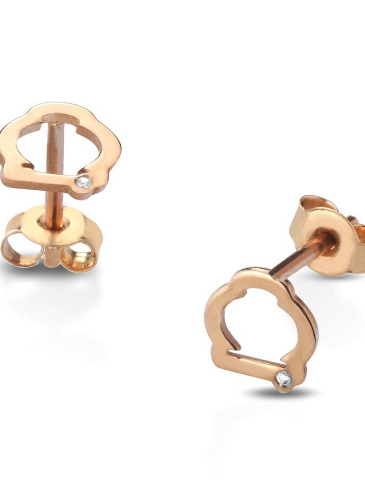 ORECCHINI CAMPANELLA CON DIAMANTE per la vendita all'ingrosso da parte di Melissa jewels