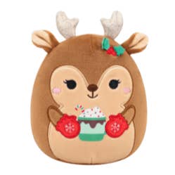 Squishmallow Christmas Plush Toy 5" Darla Deer w/Cocoa for wholesale by Authentic Street Signs