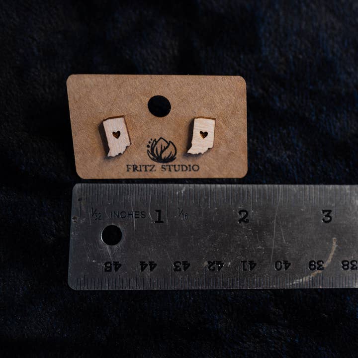 Fritz Studio - Wholesale Stud/Post Earrings - Indiana Heart Earrings - Studs2