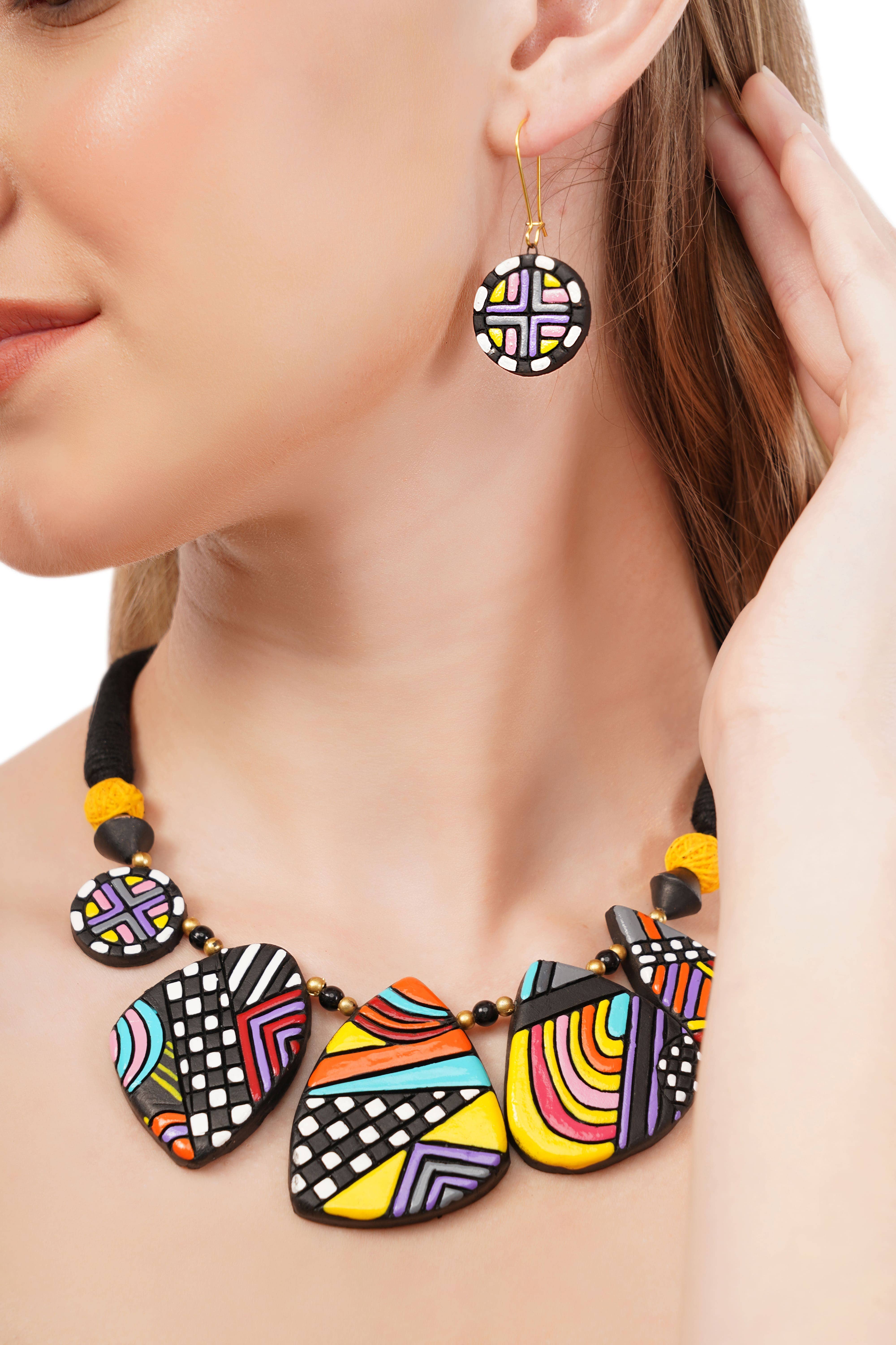 Cordelia Kraft - Wholesale Jewelry Set - Celestial Geometric Set | Clay Jewelry | Colorful Jewelry3