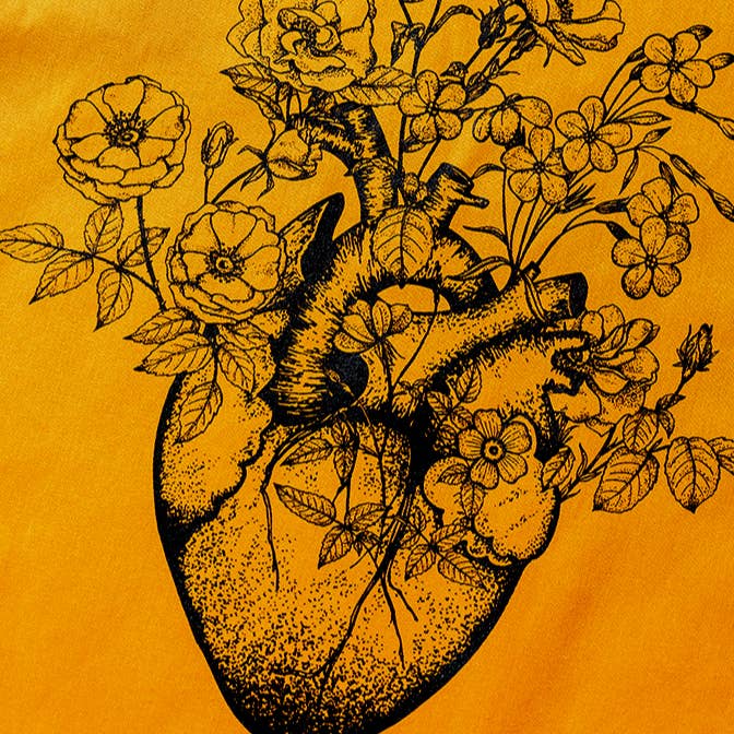 Lalauri - Vente Tote bag – femme - Sac fourre-tout couleur curcuma avec impression sérigraphique3