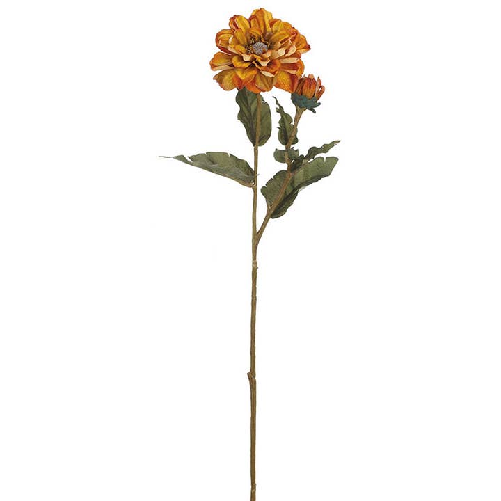 Will's Company - Wholesale Artificial Flowers - Artificial Dried Zinnia Flower Spray - 3 color options, 24"