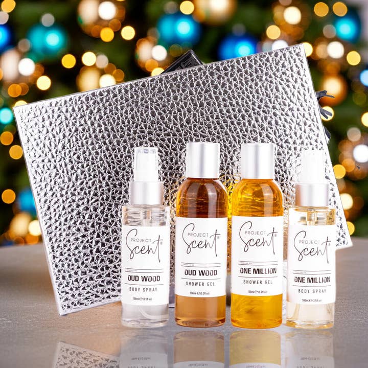 Men’s Christmas Gift Set – 2 Body Sprays & 2 Shower Gels for wholesale by Project Scent