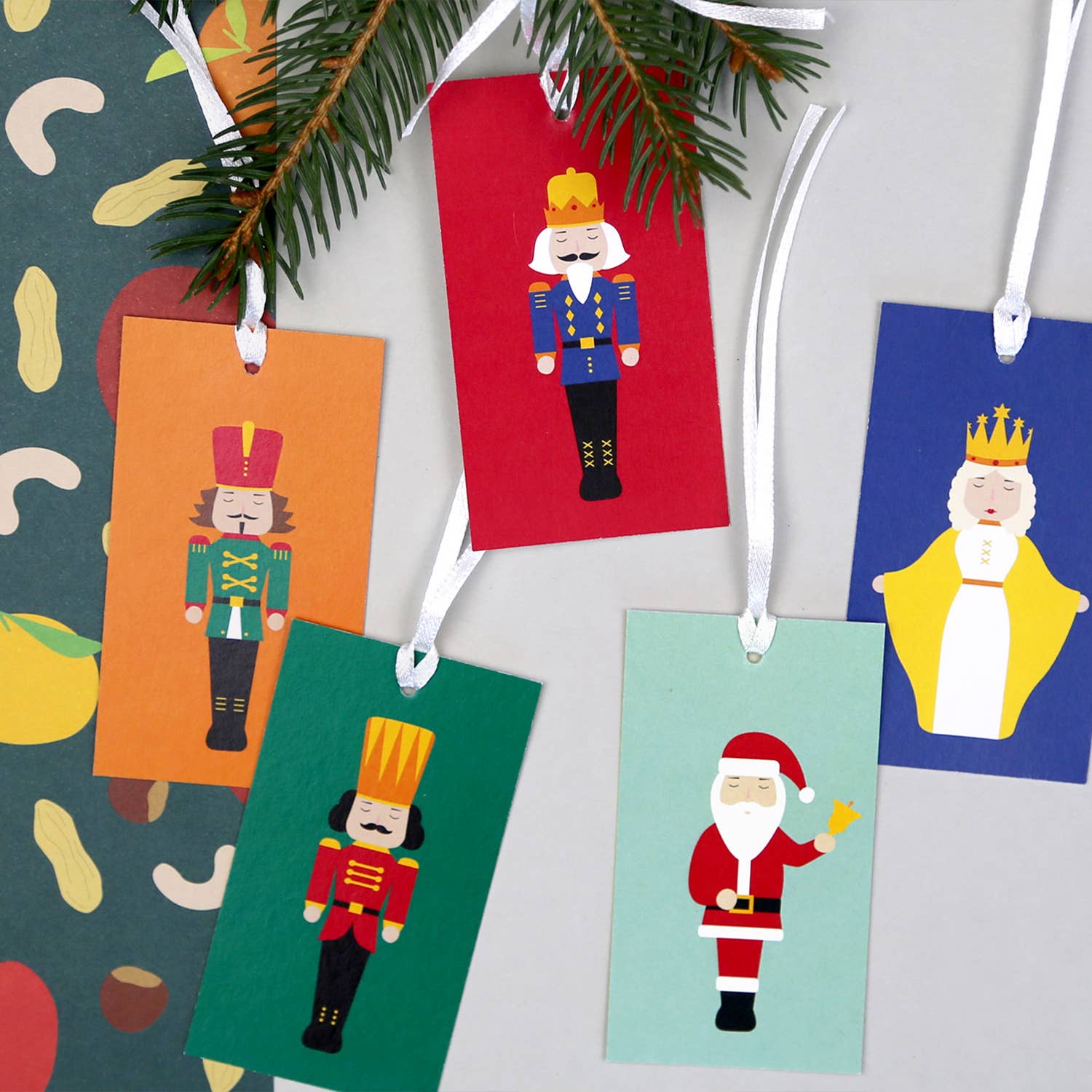 Kunst an Papier - Vendita all'ingrosso Etichetta regalo - 5 etichette regalo natalizie Walter3