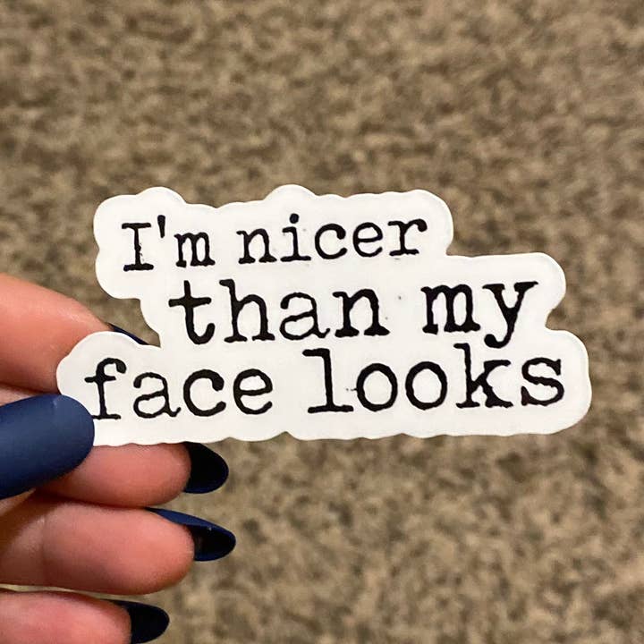 Pegatina Más Bonita Que Mi Cara para venta al por mayor de Kailex Boutique Wholesale