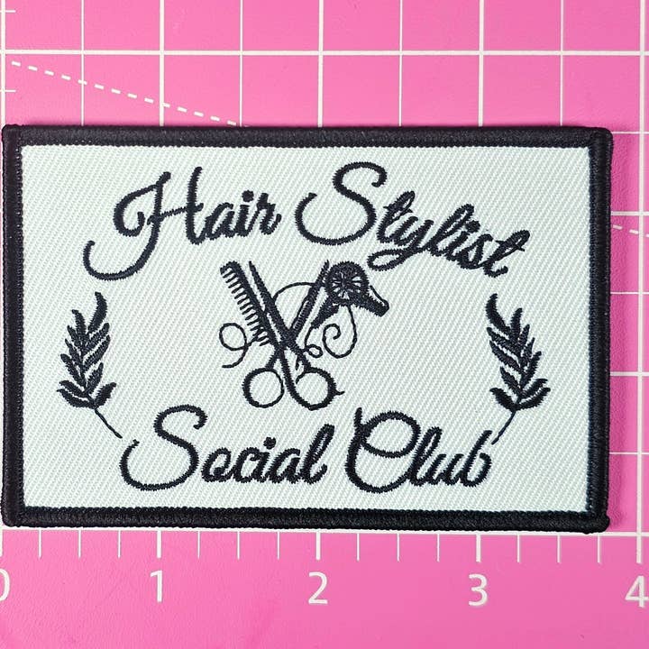 Scratch Decor - Wholesale Patch - Hairstylist Social Club Salon Embroidery Iron On Patch