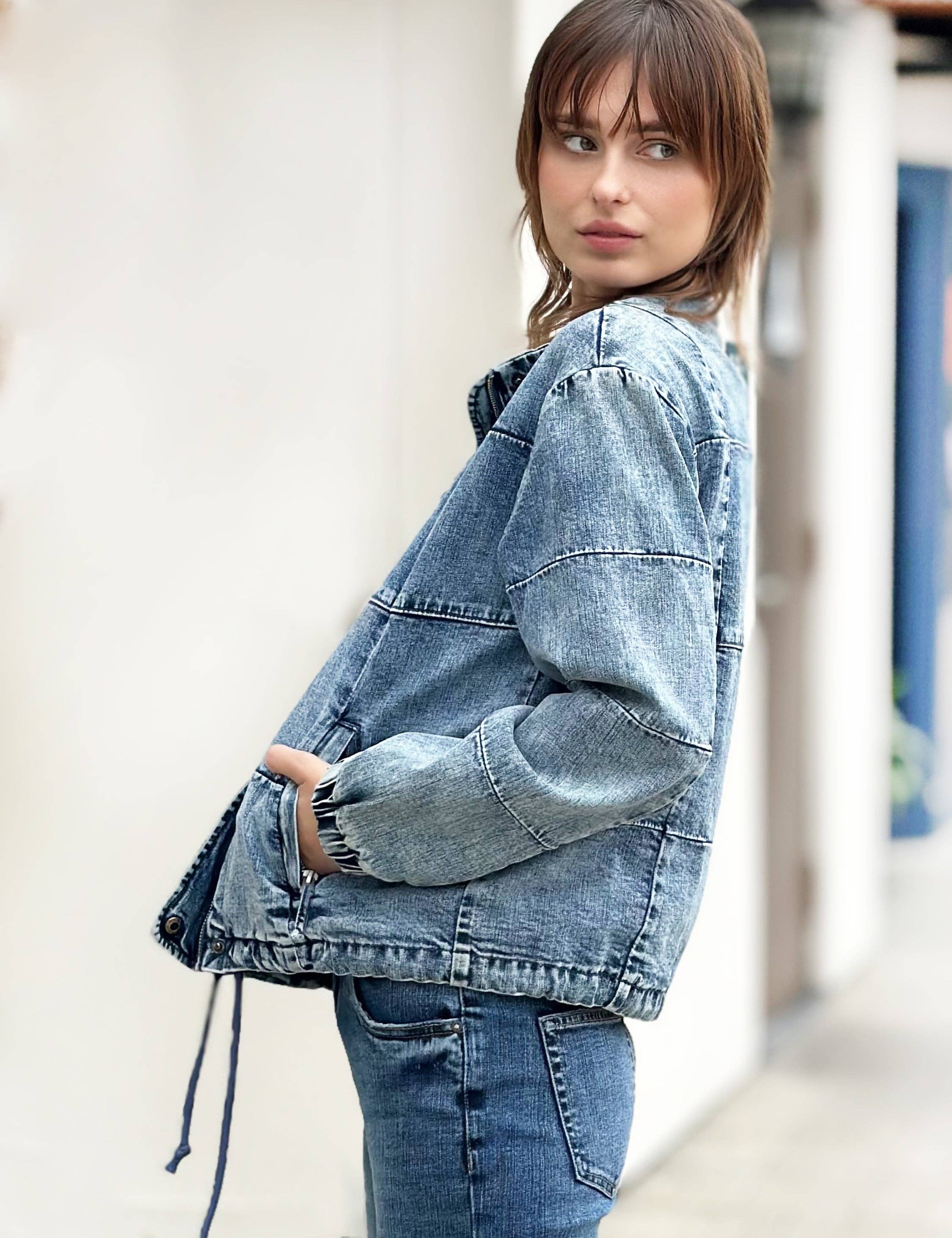 Washed Blue Puff Adder Jacket for wholesale on Faire1