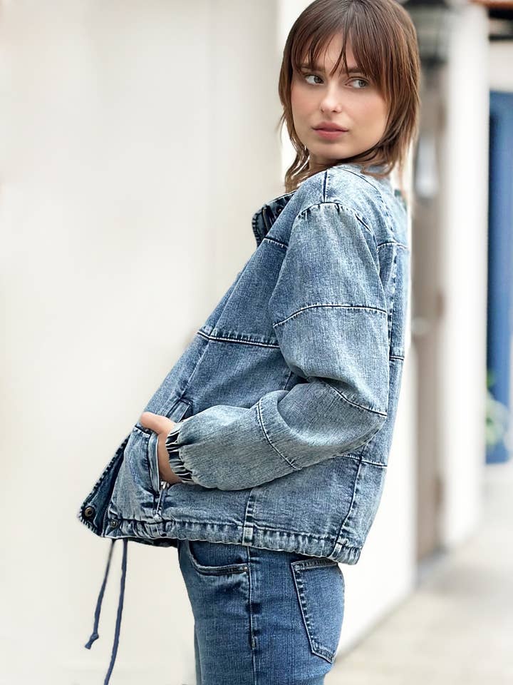 Washed Blue Puff Adder Jacket for wholesale on Faire1