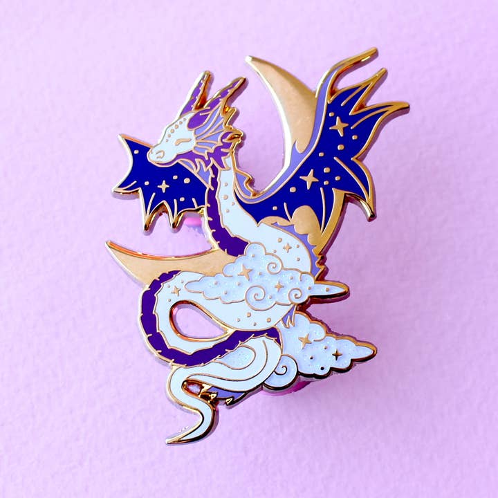 Glitter Punk - Wholesale Lapel Pin/Button - Celestial Dragon Enamel Pin