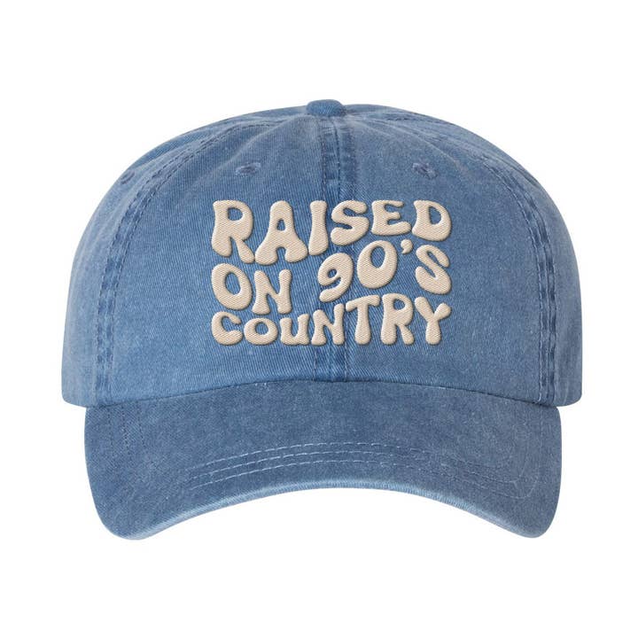 Opgegroeid met 90s Country Pigment Geverfde Geborduurde Hoed voor wholesale door Untamed Country
