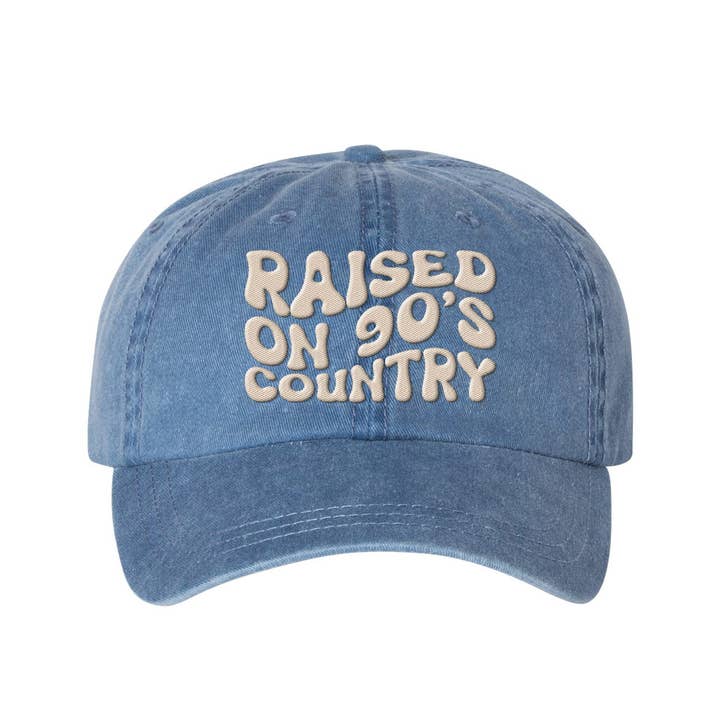 Raised On 90s Country Pigment Dyed Embroidered Hat for wholesale by Untamed Country