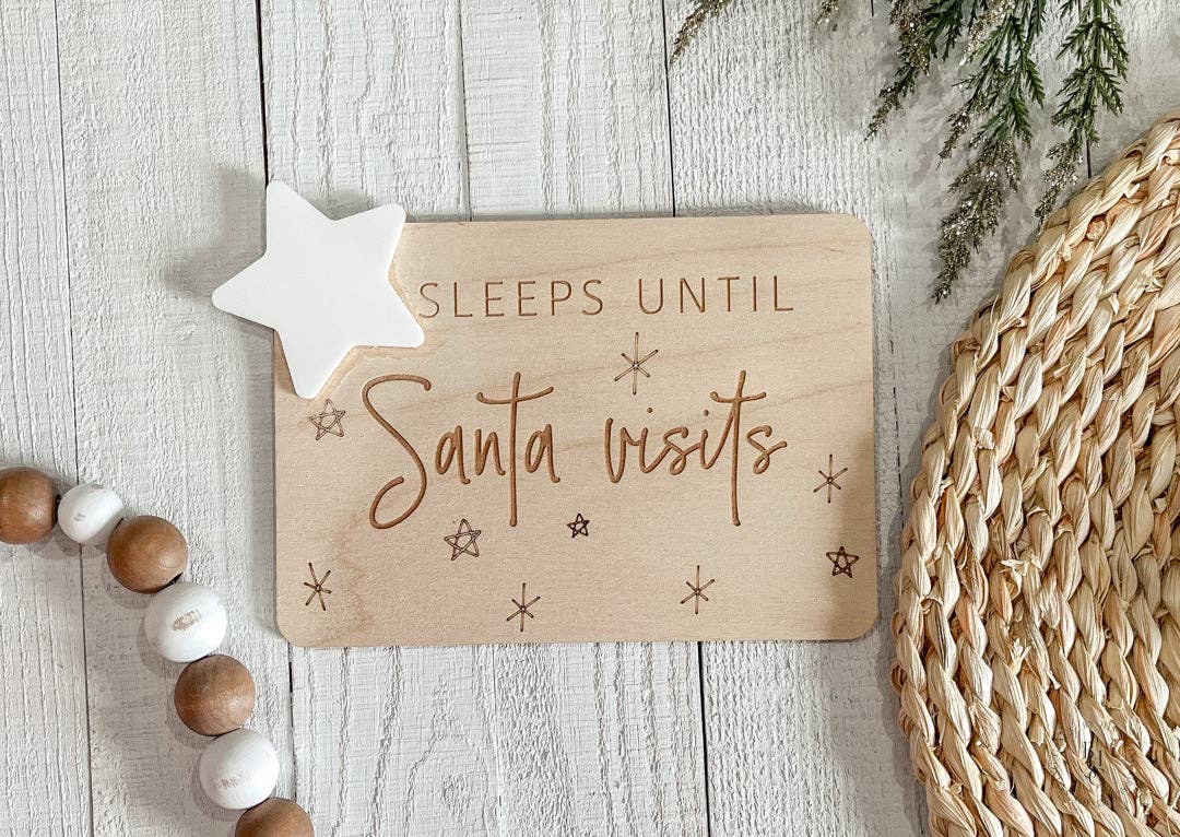By His Saving Grace, LLC - Wholesale Christmas Decoration - Sleeps Until Santa Visits Countdown Sign1
