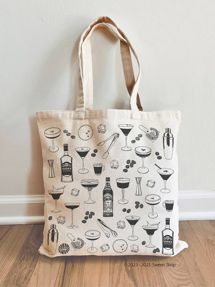 Espresso Martini Cotton Canvas Tote Bag Coffee Lover Gift for wholesale by Sween Shop