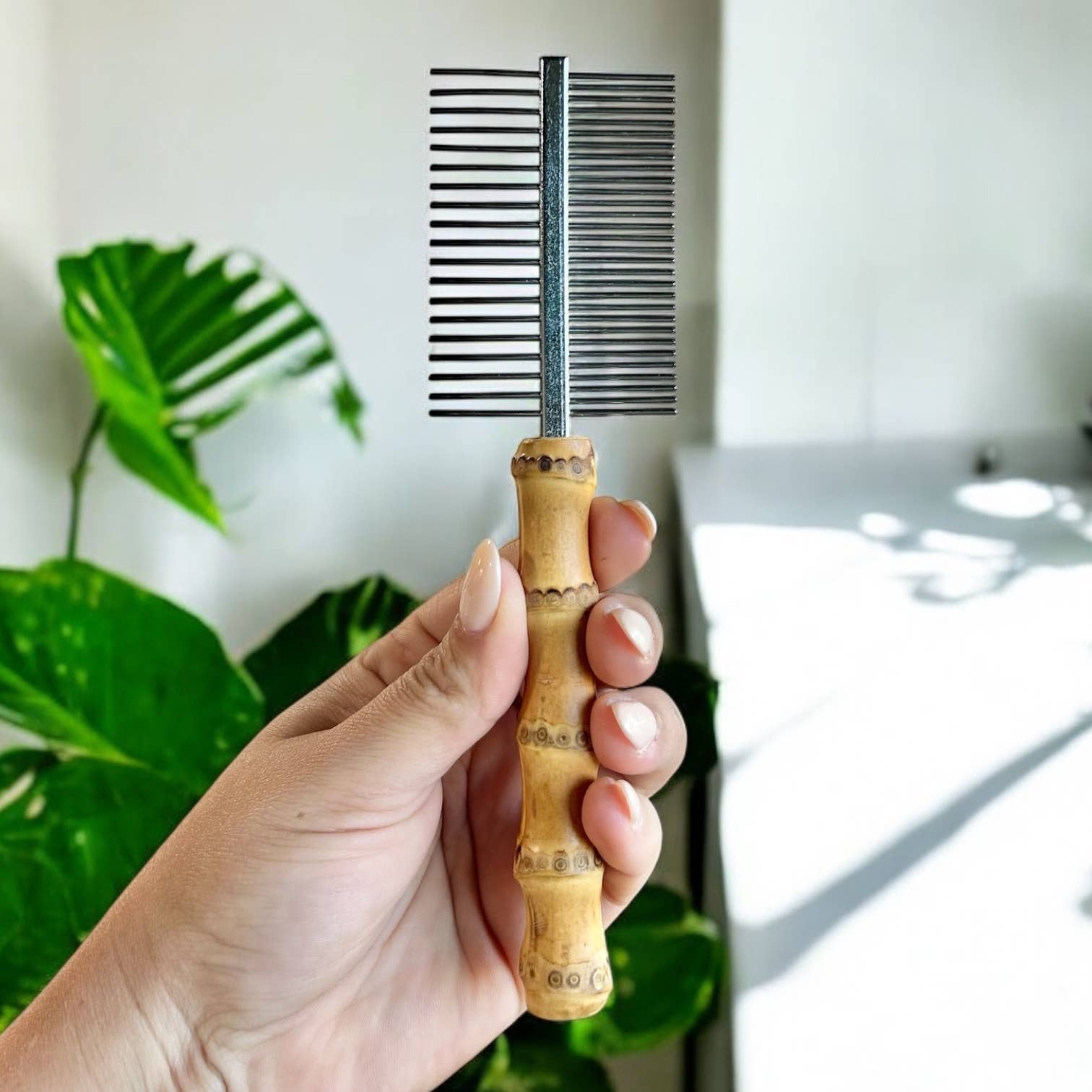 Bamboo Switch - Wholesale Huisdierenborstel - Kat/Hond - Dubbelzijdige vlooienkam voor honden en huisdieren | Bestseller2