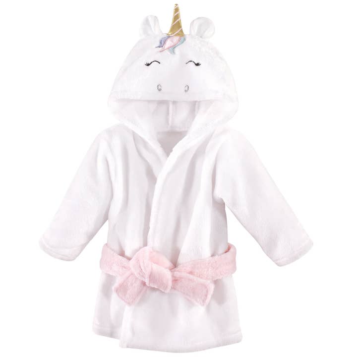 Hudson Baby Plush Animal Face Bathrobe, Multicolor Unicorn for wholesale by BabyVision