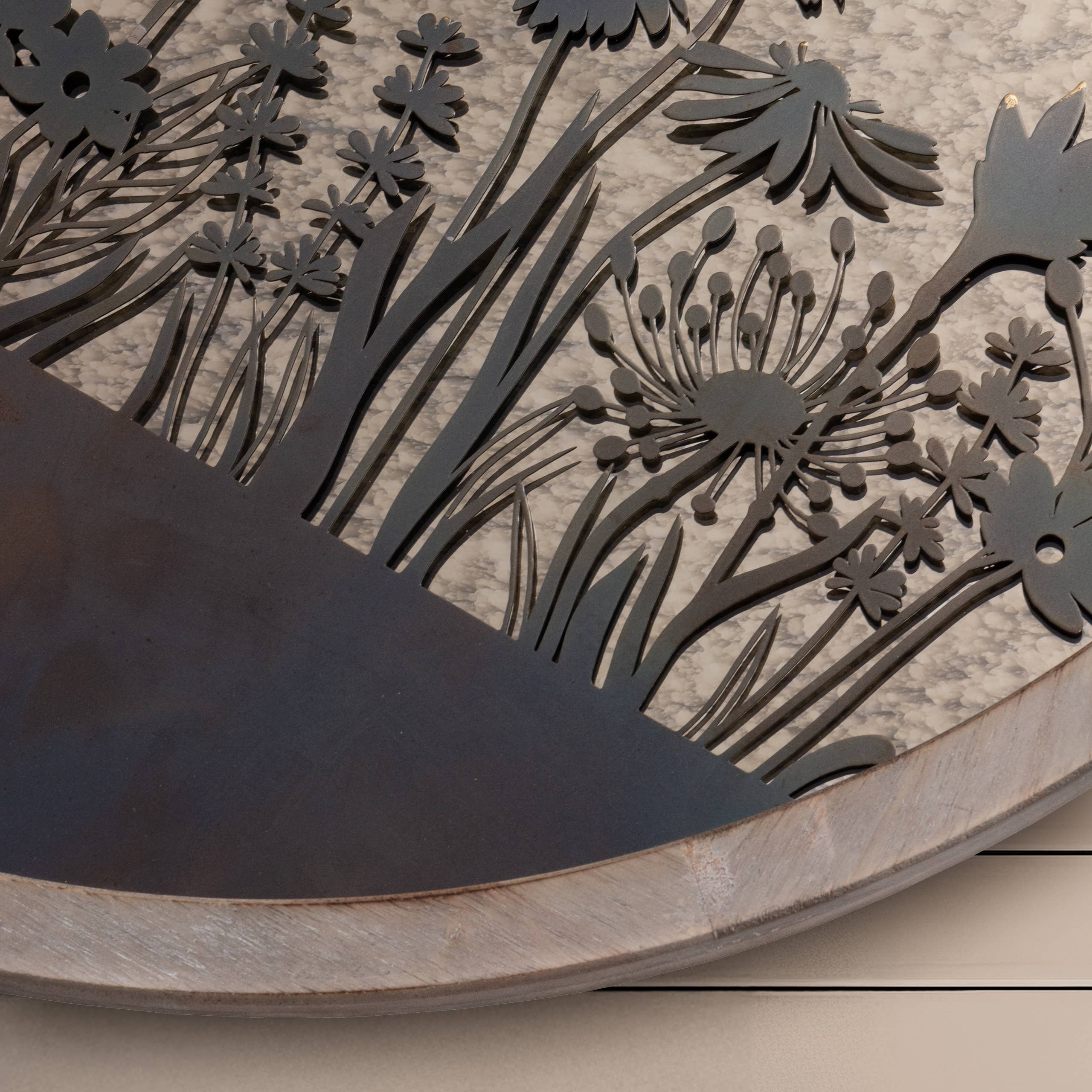 Fleur Et Faune Circle Antique Mirror Greywash for wholesale on Faire5