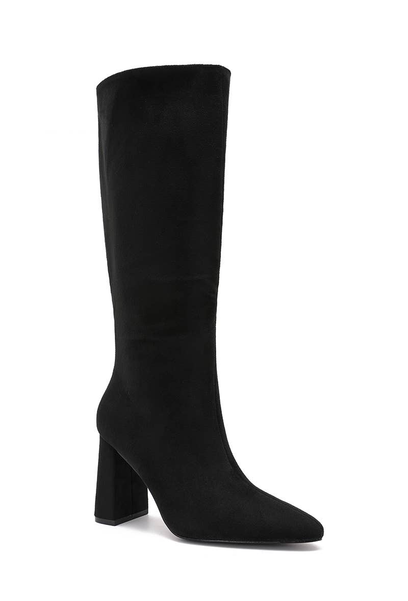 Joia Paris – wholesale Boots – Unisex – Square-heeled boots in faux suede H8-995H17