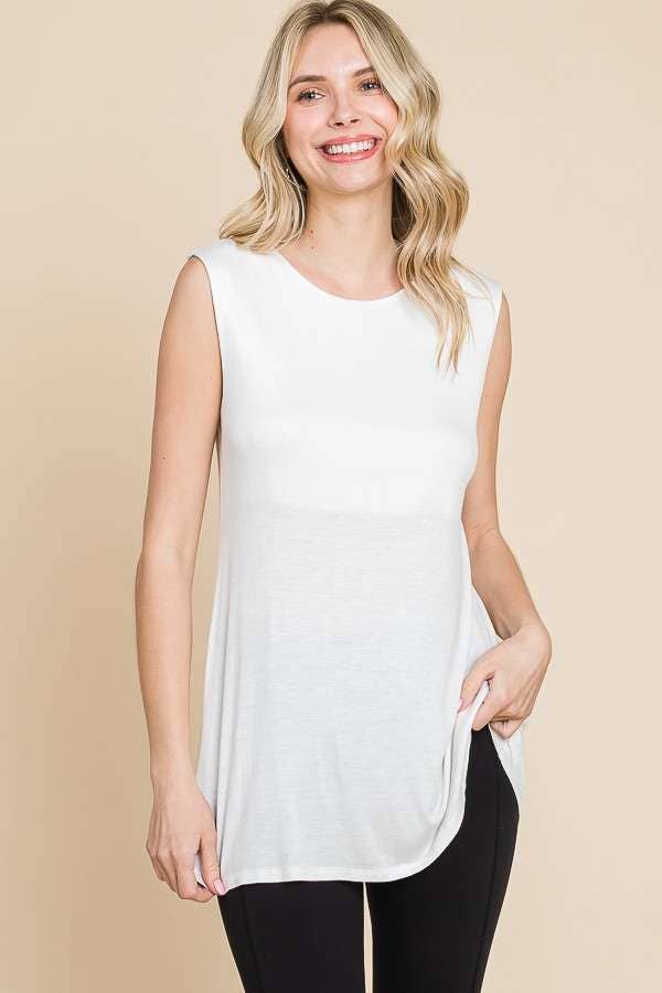 Culture Code - Wholesale Tunic - Women's - CAK1627 - SEMI FLARE DOUBLE LAYERED TANK17