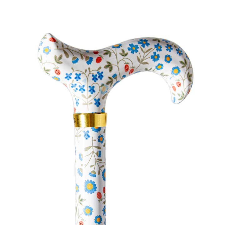 WC Walking Canes - Wholesale Body Brace/Support - White Wilderness Adjustable Cane with Braided Wrist Strap