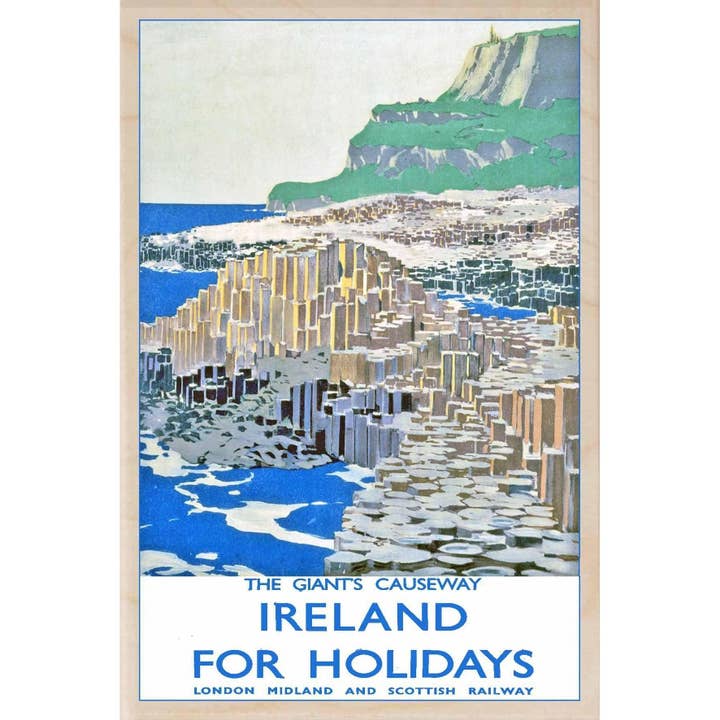 THE WOODEN POSTCARD COMPANY - Venta al por mayor Tarjeta postal - Postal de madera sostenible de la Calzada del Gigante de Irlanda del Norte