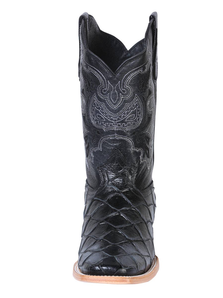 El General Western Wear - Vendita all'ingrosso Stivali da cowboy - Uomo - Stivale El General Rodeo - Imit Pirarucu - Nero 417923