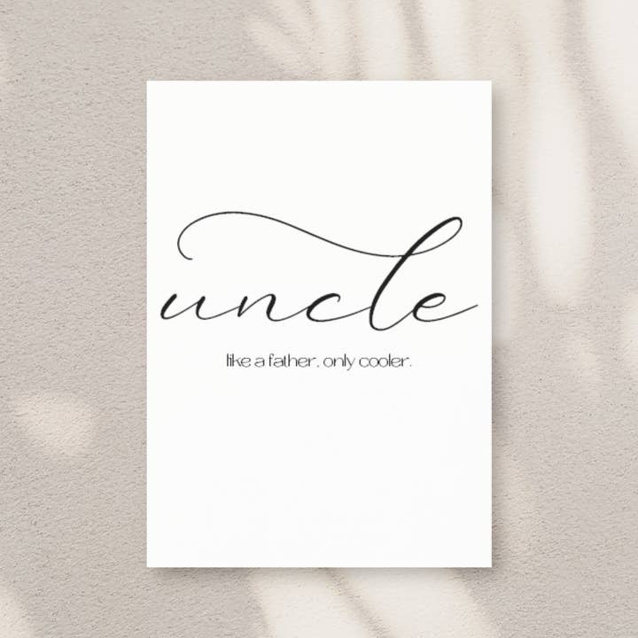 Uncle - card for wholesale by Kortspecialisten