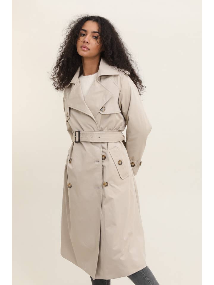 Attrait Paris - Wholesale Trench Coat - Women's - Long double-breasted trench coat5